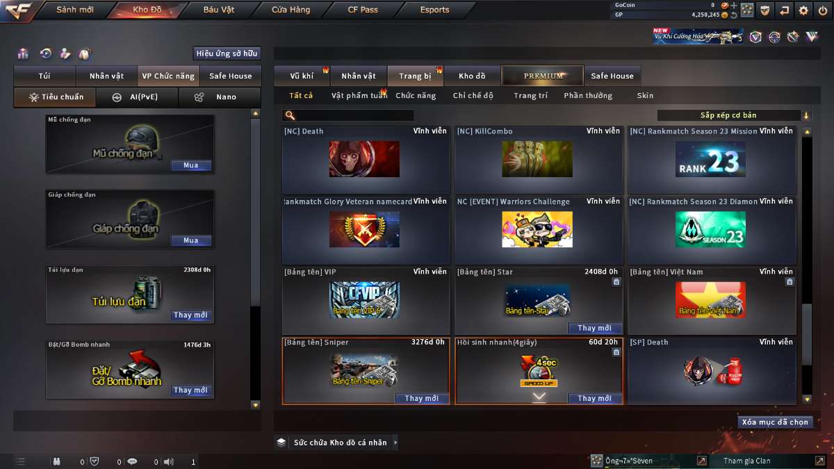 shop acc cf uy tin gia re